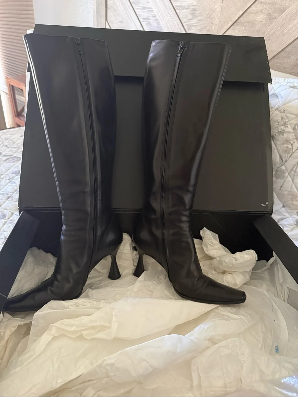 Escada tall leather